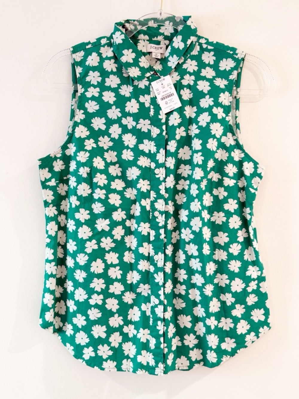 NWT J. Crew Sleeveless Floral Poplin Top - Picture 2 of 7